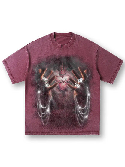 Neon Crown Heart T-shirt-228