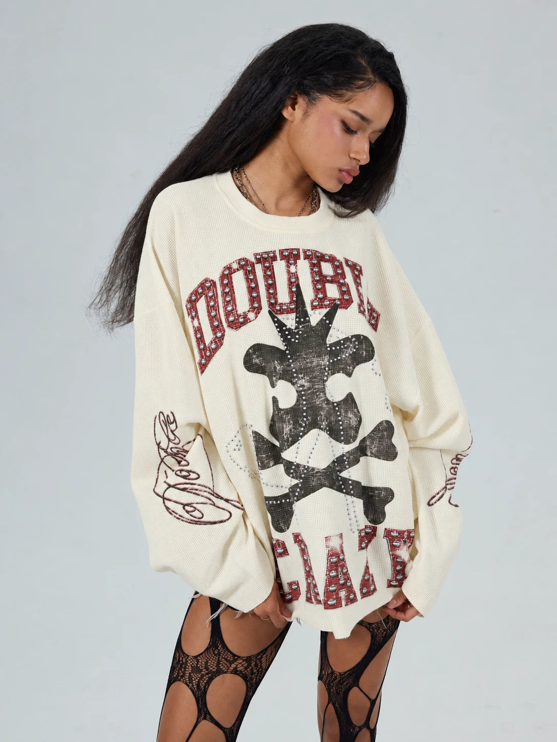 Dark Grunge Crossbones L/S-685