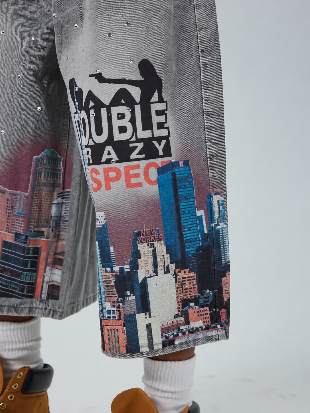 Shorts en jean Bling NYC Graphic-577