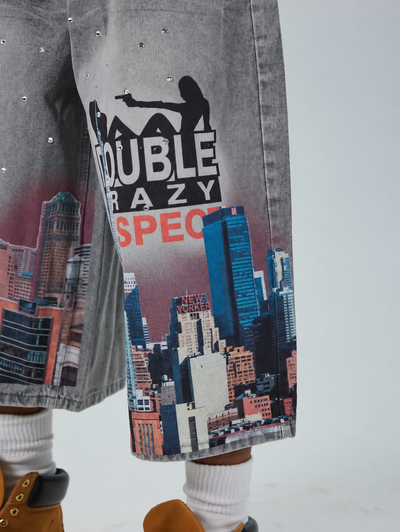 Shorts en jean Bling NYC Graphic-577