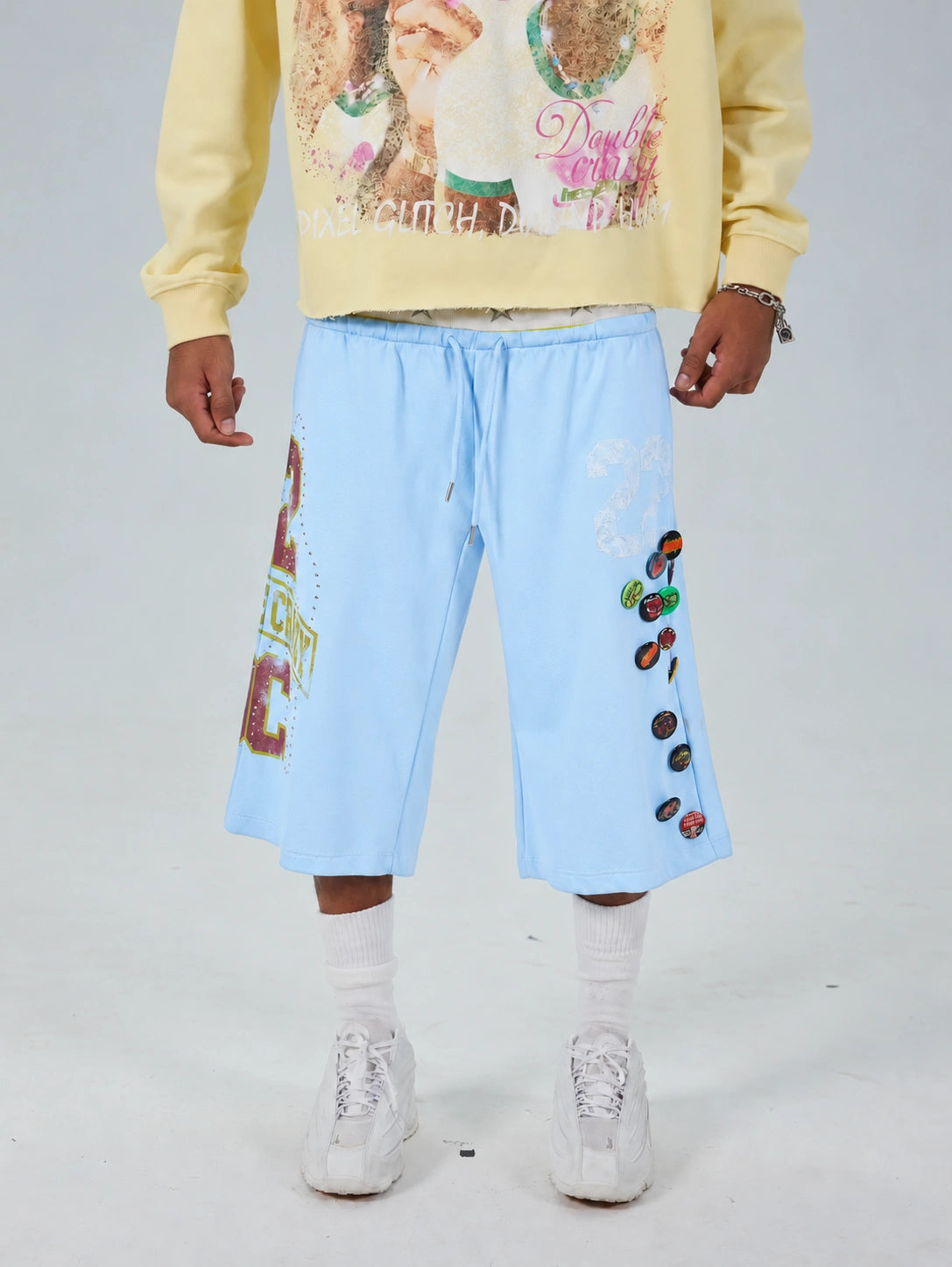 Faded Star Layered Shorts-663