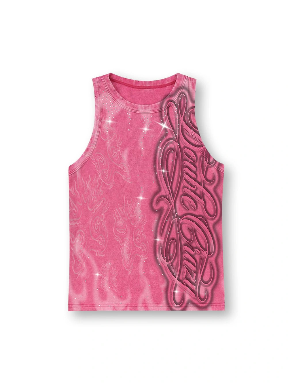 Rhinestone Faded Tribal Tank-695