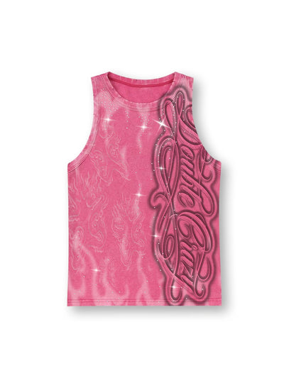 Rhinestone Faded Tribal Tank-695