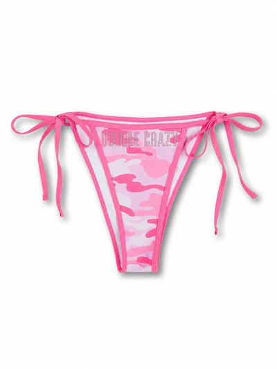 Rhinestone Pink Camo Bikini Set-653