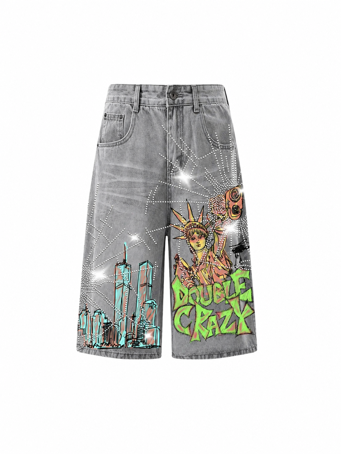 Iced Out Web Liberty Jorts-696