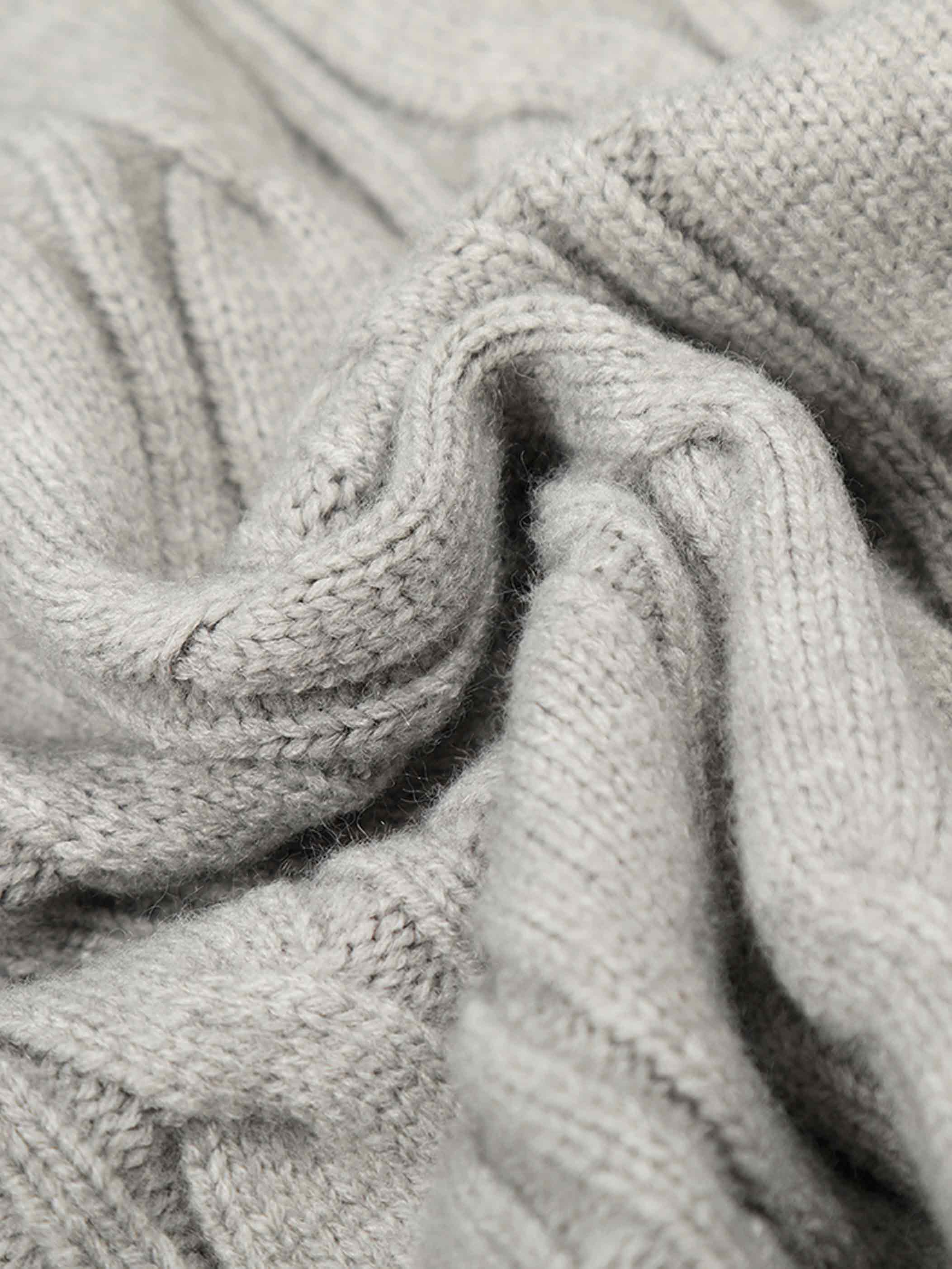 Pure Texture Knit Hoodie-S1167