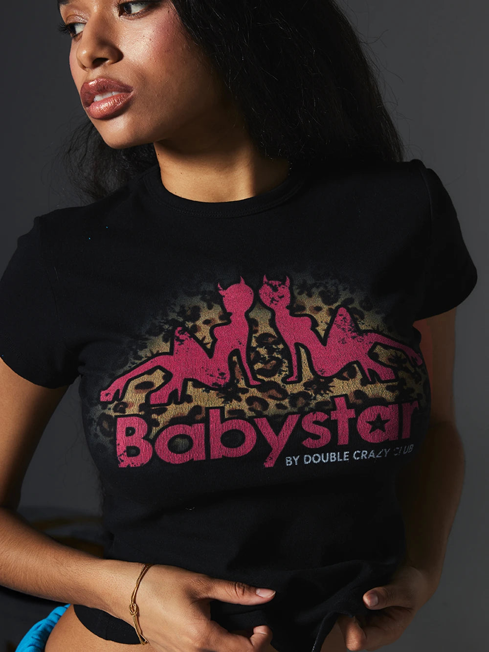 Leopard Devil Girl Baby Tee-651