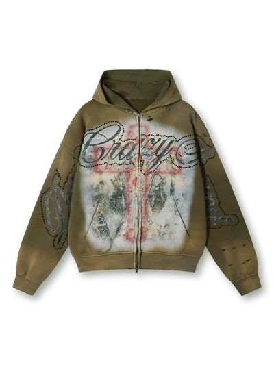 Sudadera con Capucha Crimson Cross-355