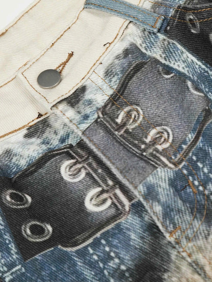 Denim Hybrid Leopard Jean-S1170