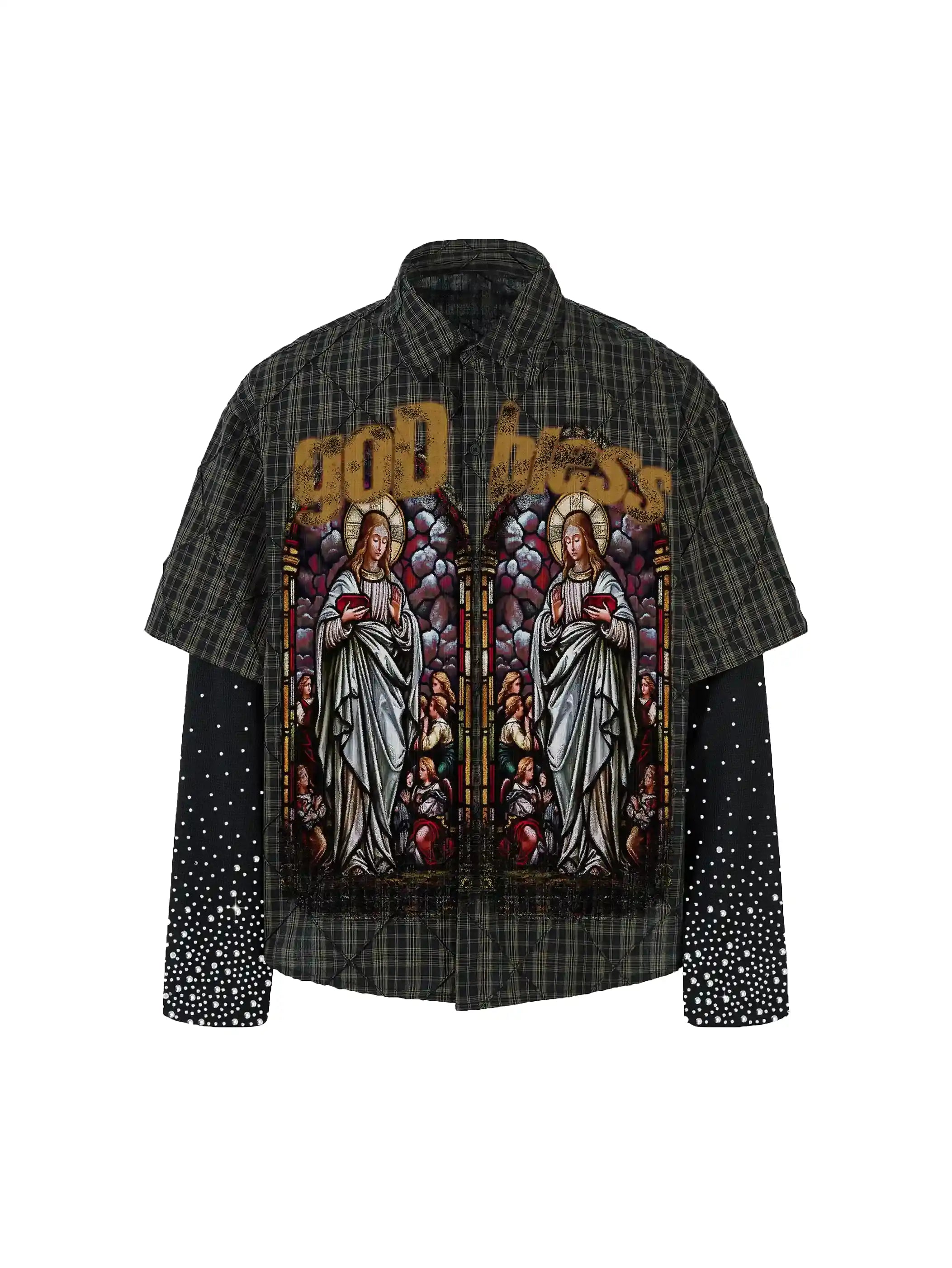 God Bless the Saints – Stained Glass Shirt-158