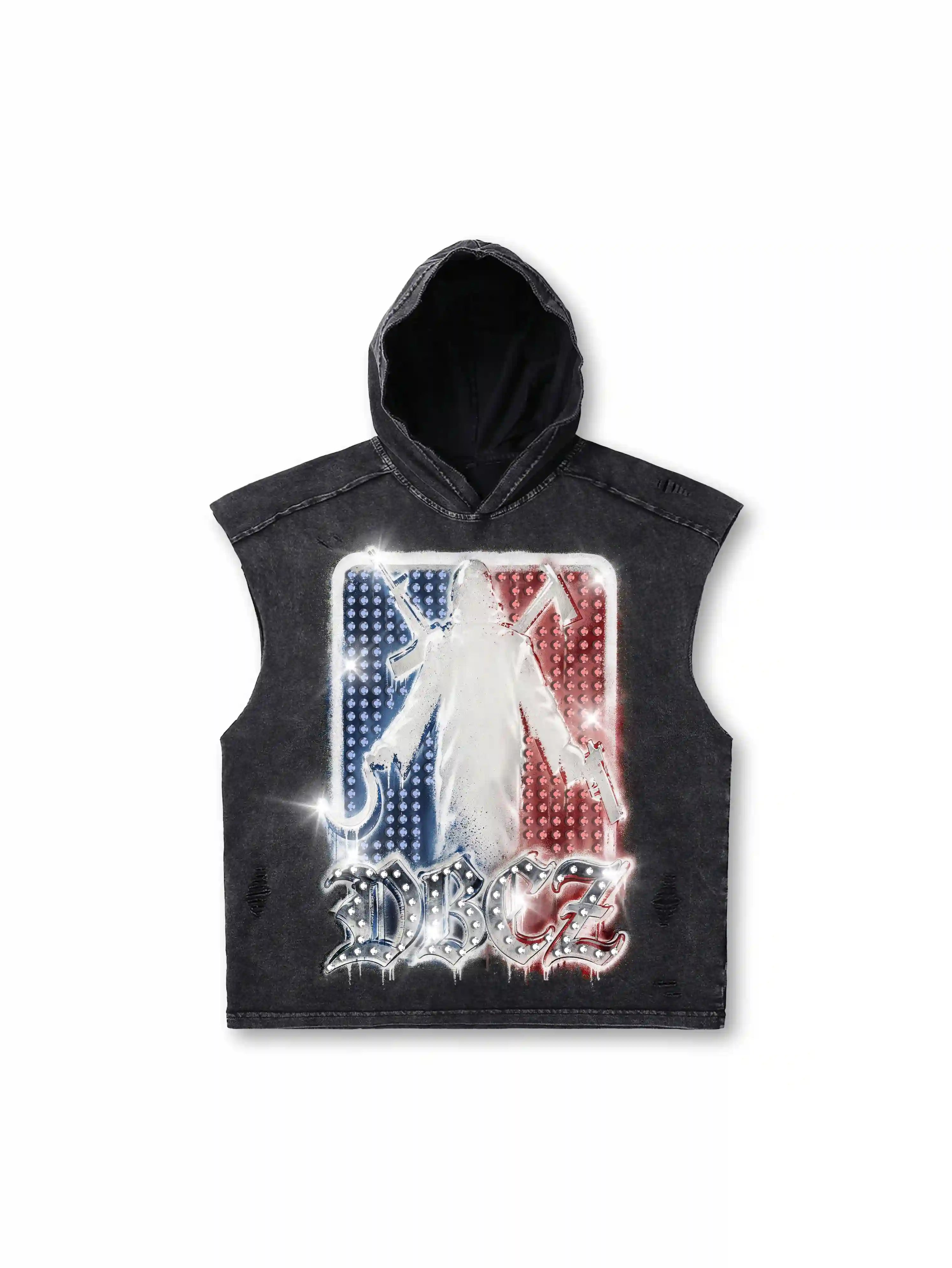 Parody Graphic Washed Cut-off-552