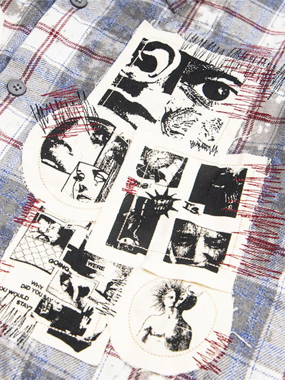 Graphic Plaid Street Shirt -s958