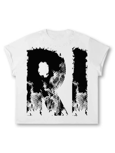 Camiseta extragrande unisex de streetwear con gráficos veraniegos - 201