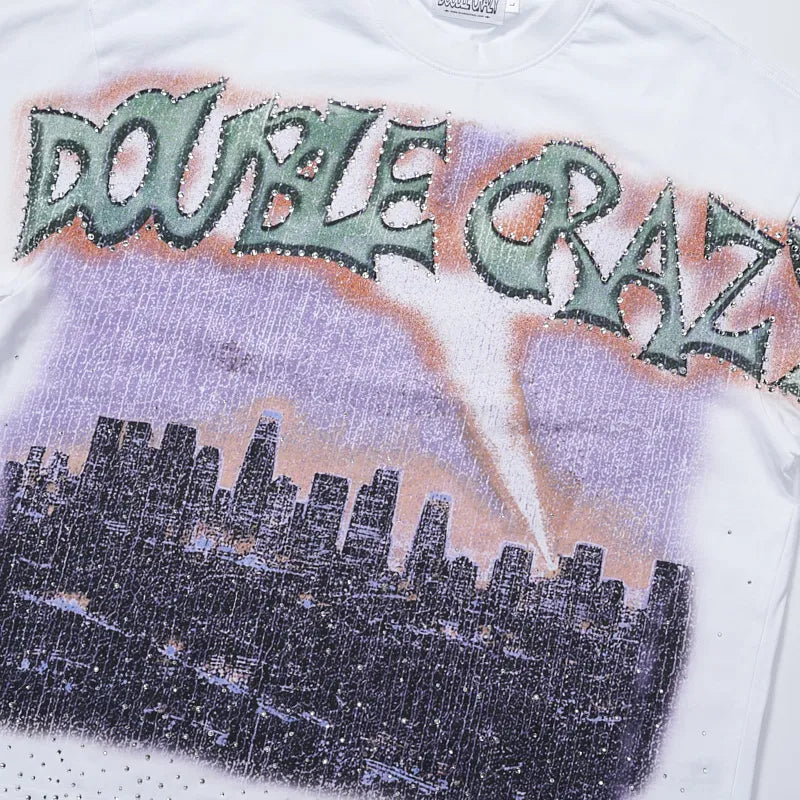T-shirt Los Angeles Skyline Carré Iced Out-435