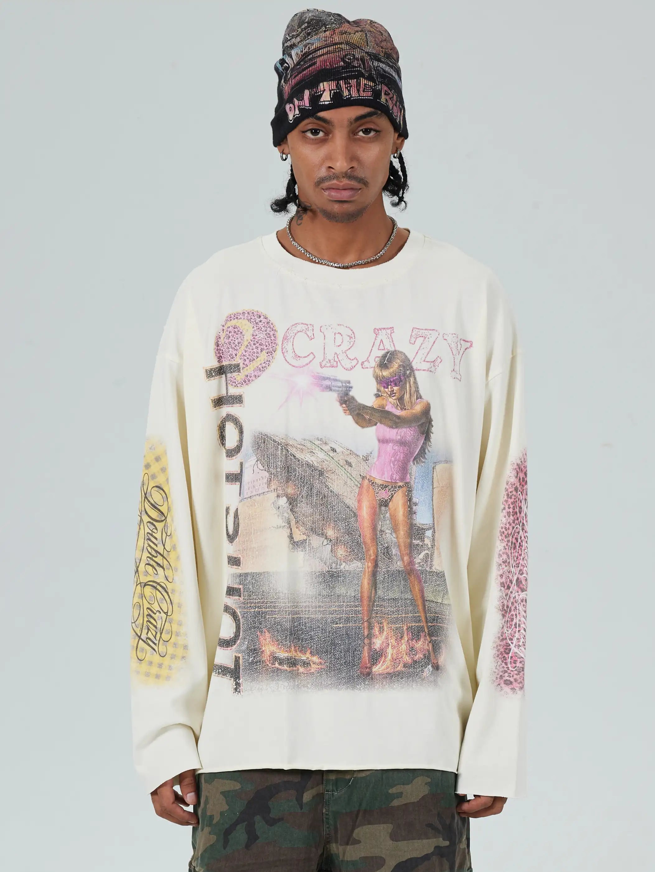Faded Alien Invasion Boxy L/S-738