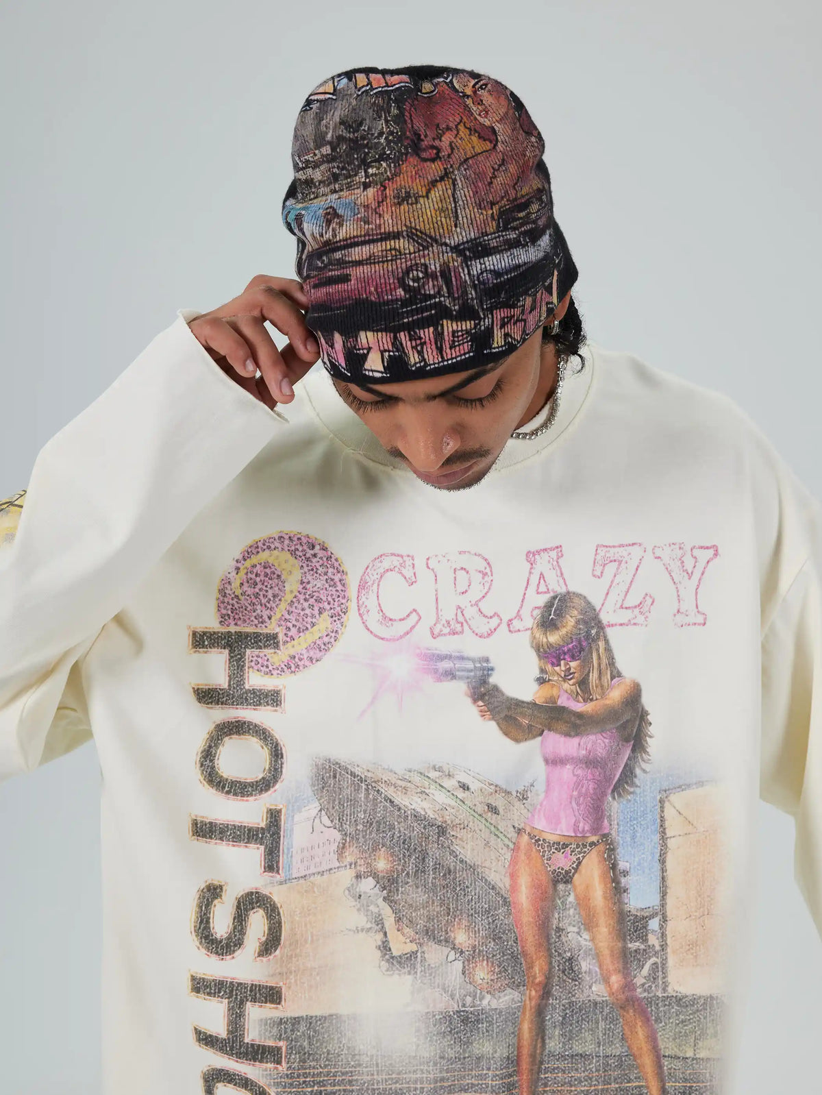 Faded Alien Invasion Boxy L/S-738