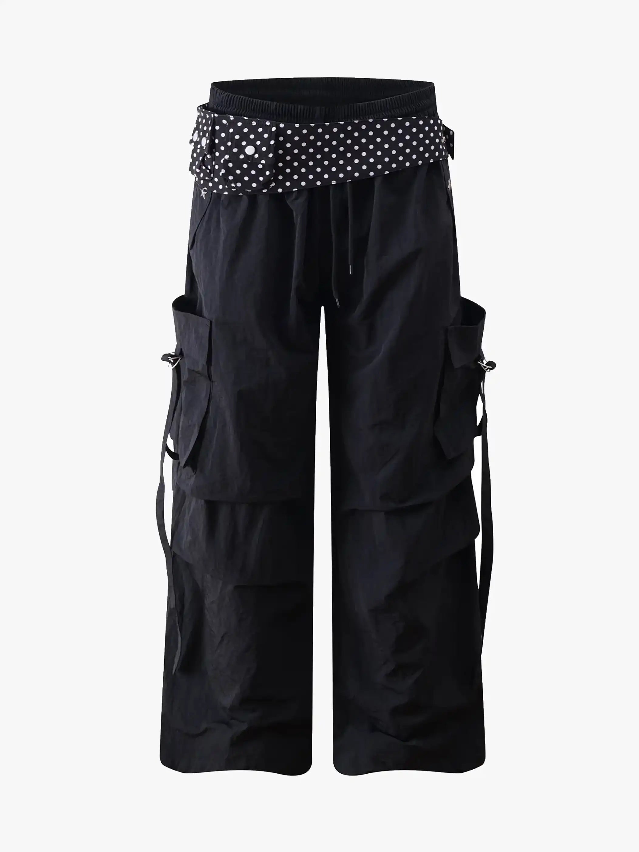 Street Polka Dot Belt Cargo Pants-S1056
