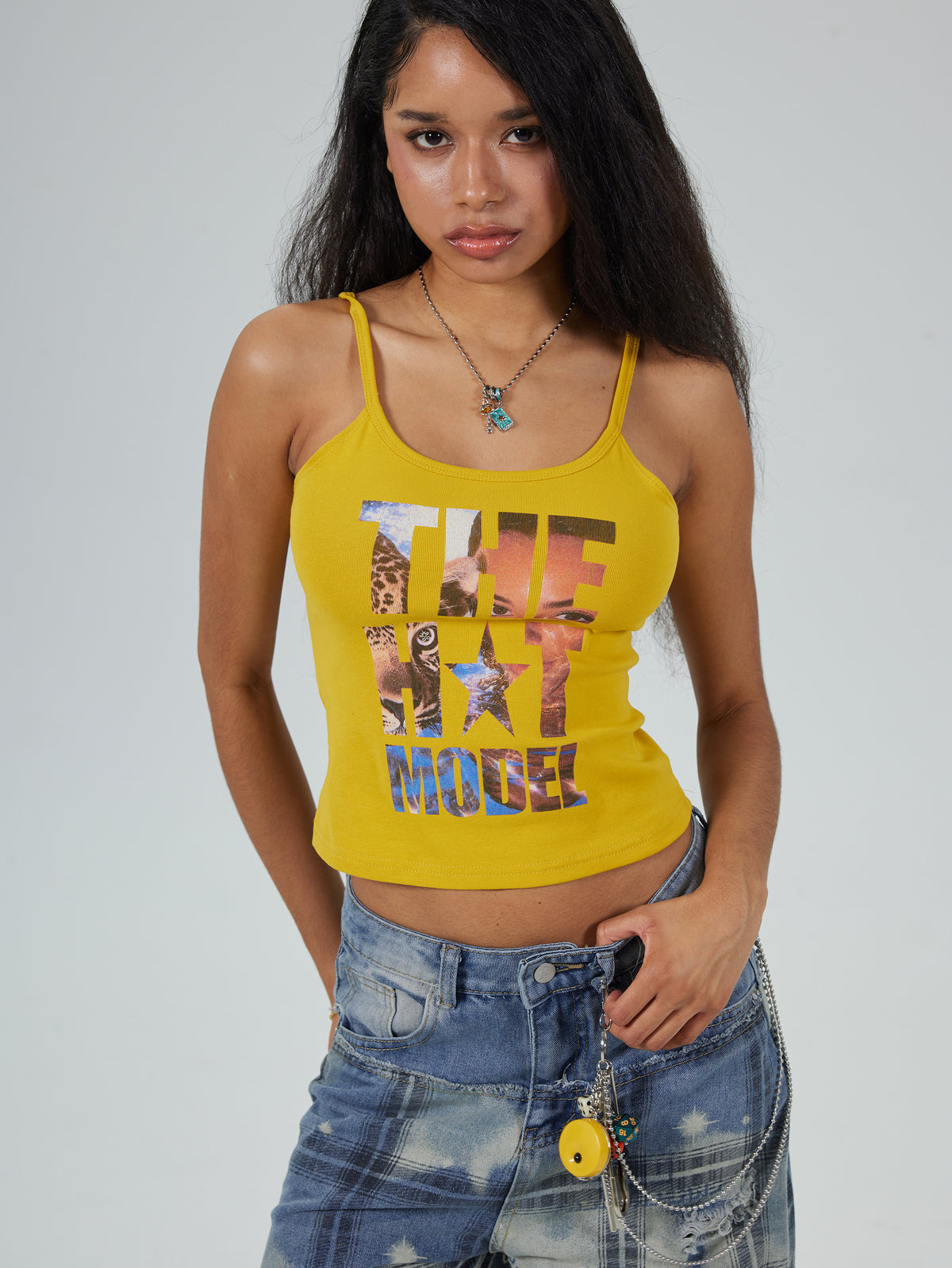 Leopard Portrait Slim Cami-605