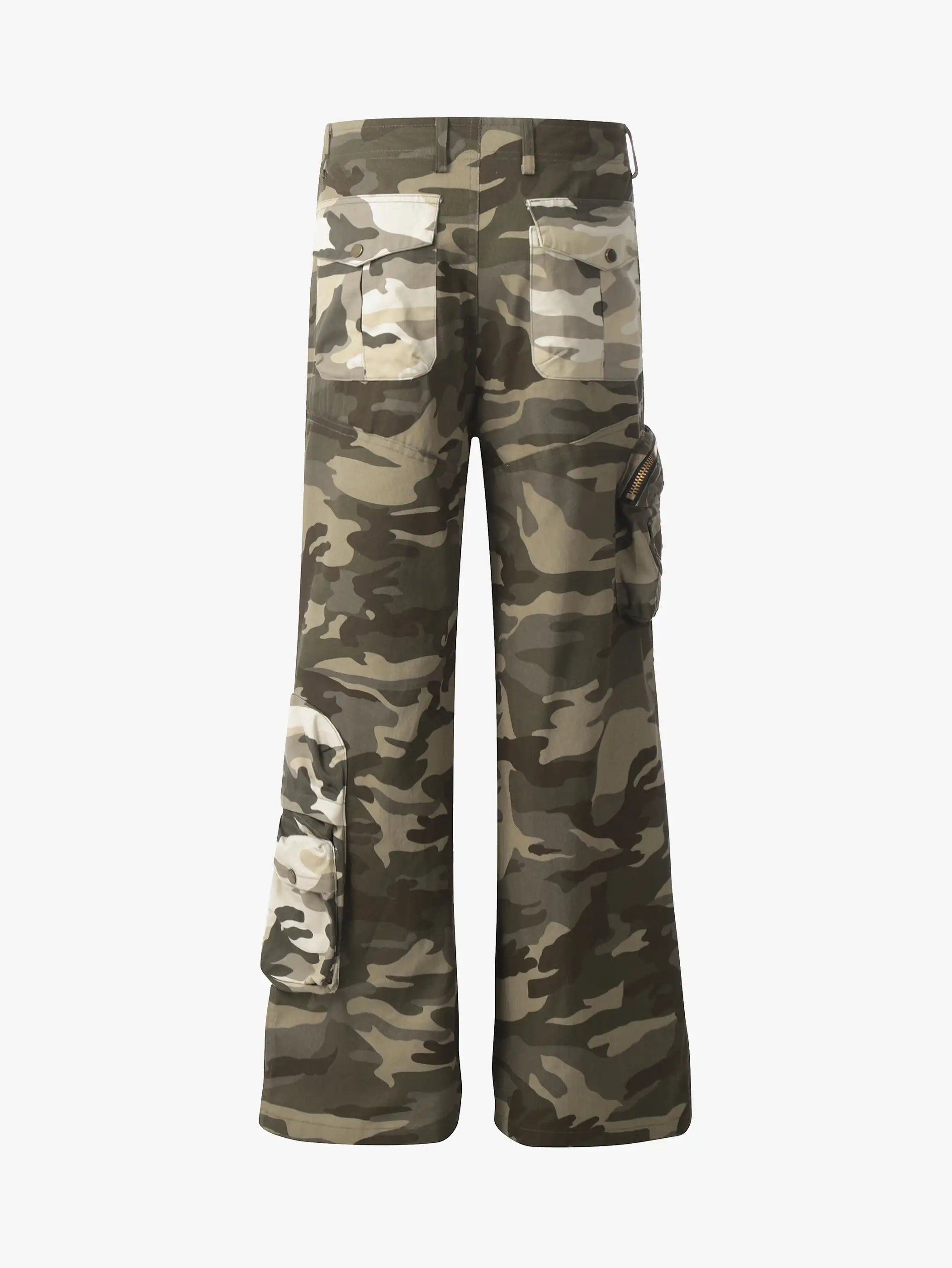 Wasteland Camo Utility Flare Pants-S1117