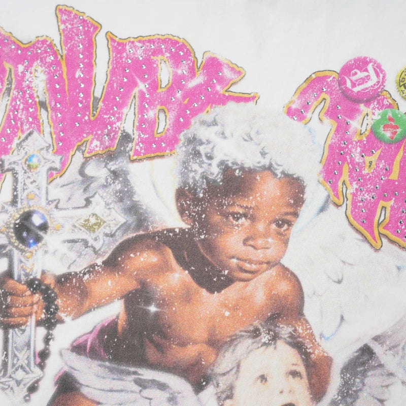 Rhinestone Afro Cherub Boxy L/S-729
