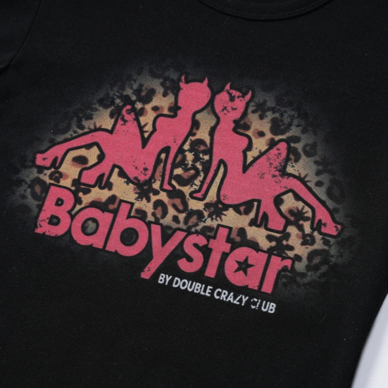 Leopard Devil Girl Baby Tee-651