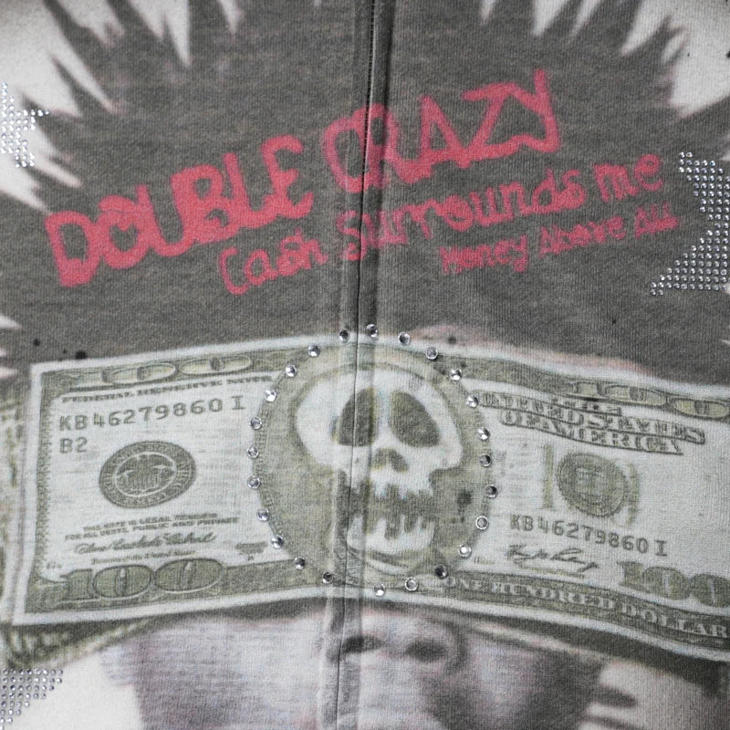 Faded Dollar Blindfold Zip Up-720