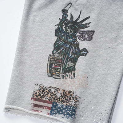 Punk Graffiti Liberty  Shorts-649