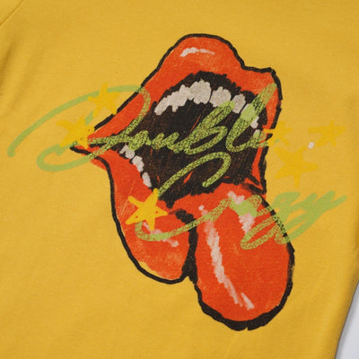 T-shirt court Y2K Grunge Lèvres Roulantes-438