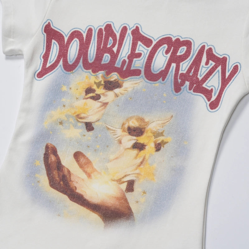 T-shirt court « Angel » style grunge Y2K - 433