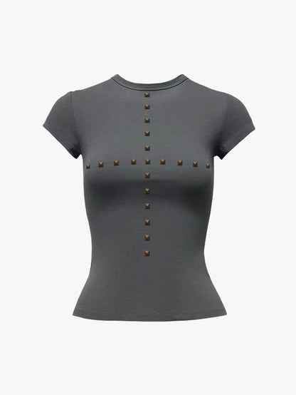 Radiant Cross Stud T-shirt-261