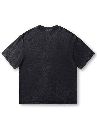 Trendy Studded Heart Devil Graphic T-Shirt -S140