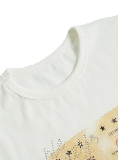 Vintage Ironic Rhinestone BabyTee-429XT