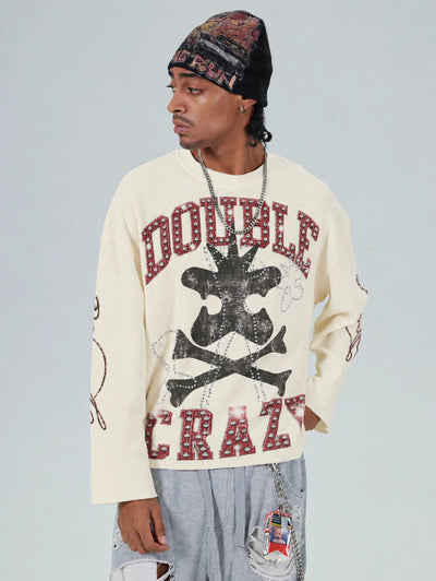 Dark Grunge Crossbones L/S-685