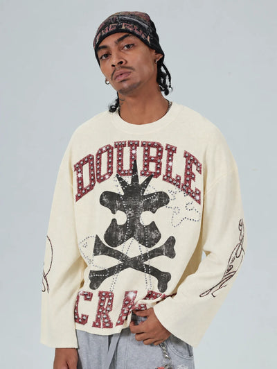 Dark Grunge Crossbones L/S-685