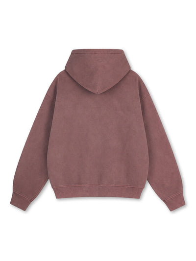Snow Wash Foil Text Zip-Up-744