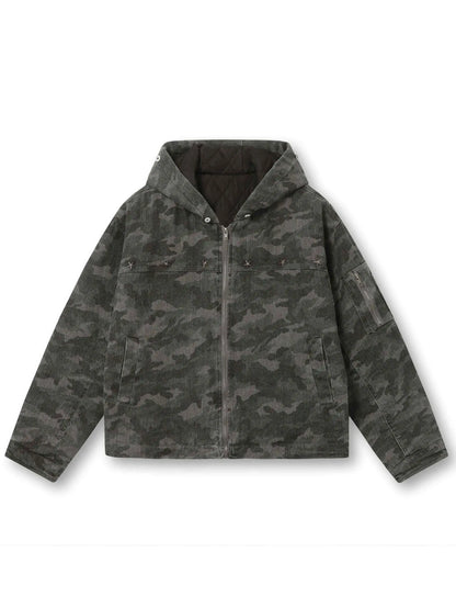 Fur-Lined Camo outerwear-S1162