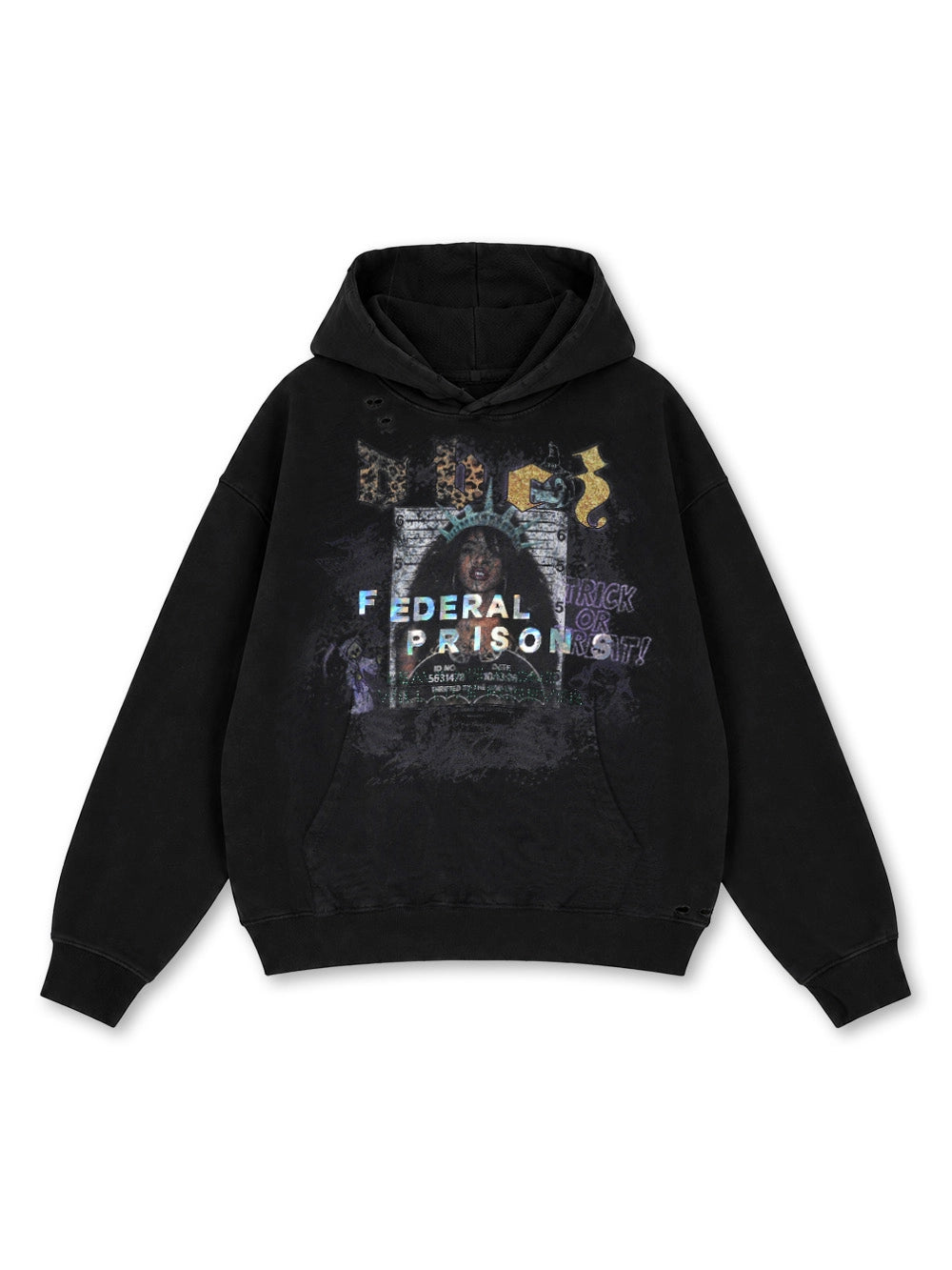 Sweat à capuche 400G Distressed Mugshot-785