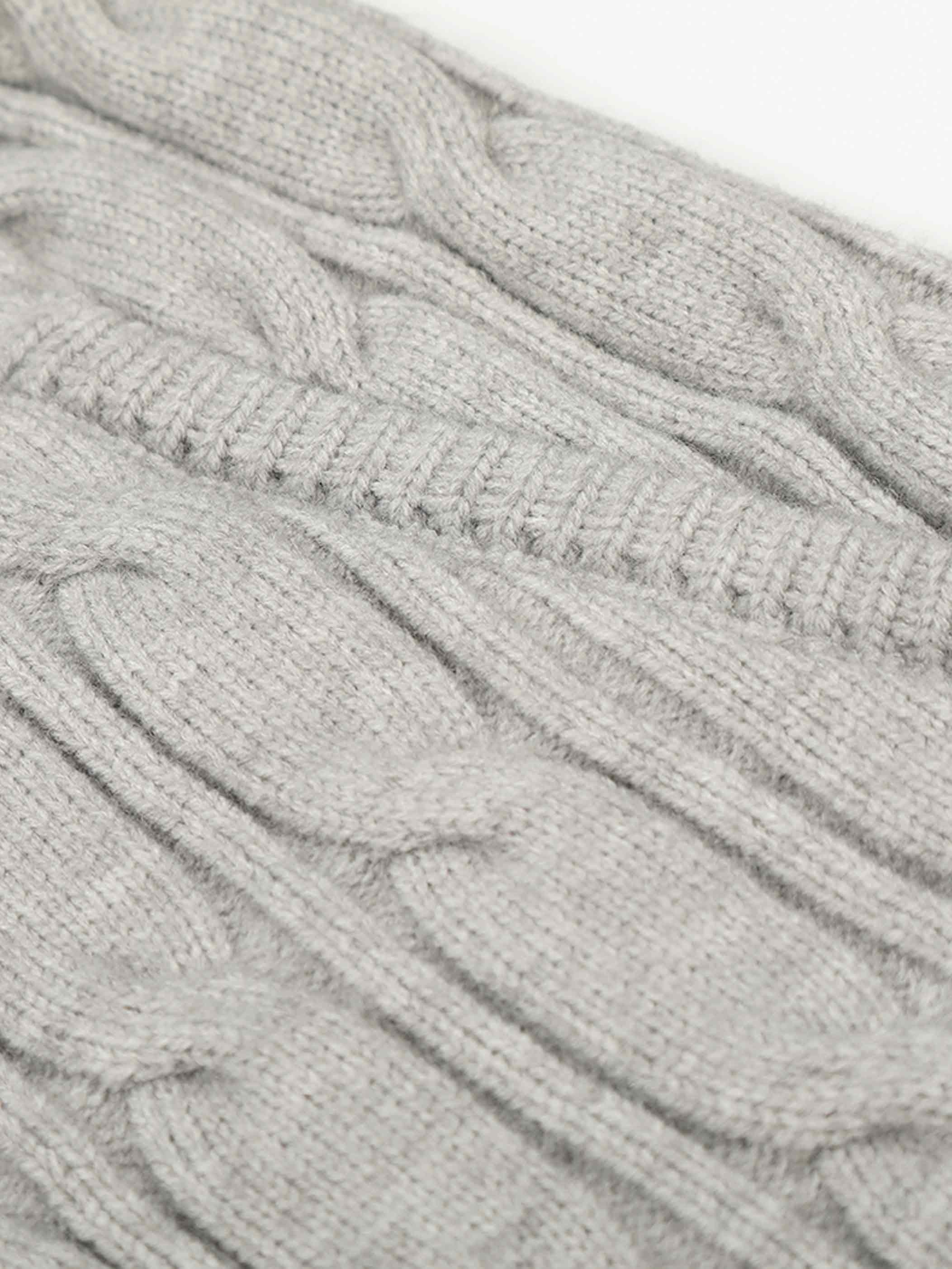 Pure Texture Knit Hoodie-S1167