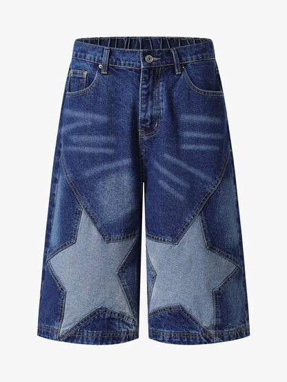 Starry Street Denim Shorts-S1094