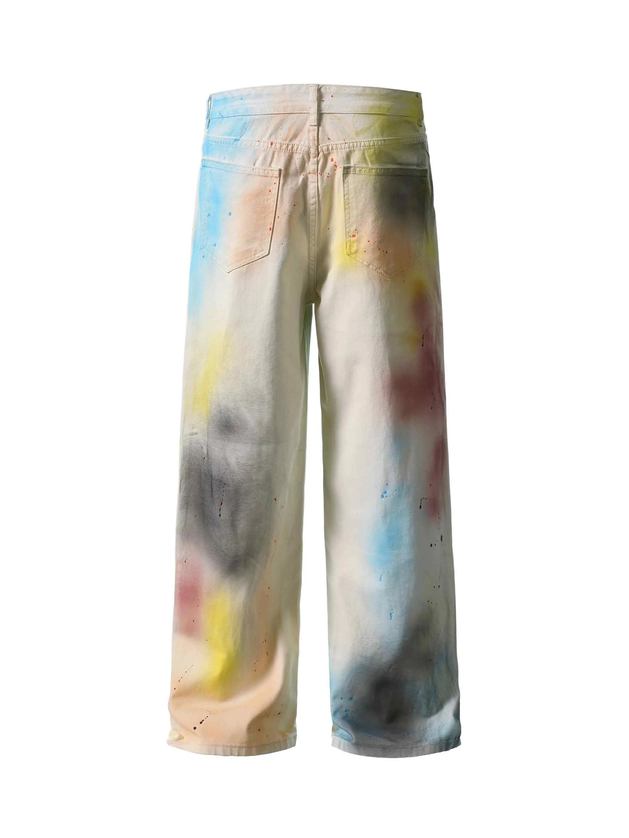 Punk Spray Paint Baggy Jeans-S1230