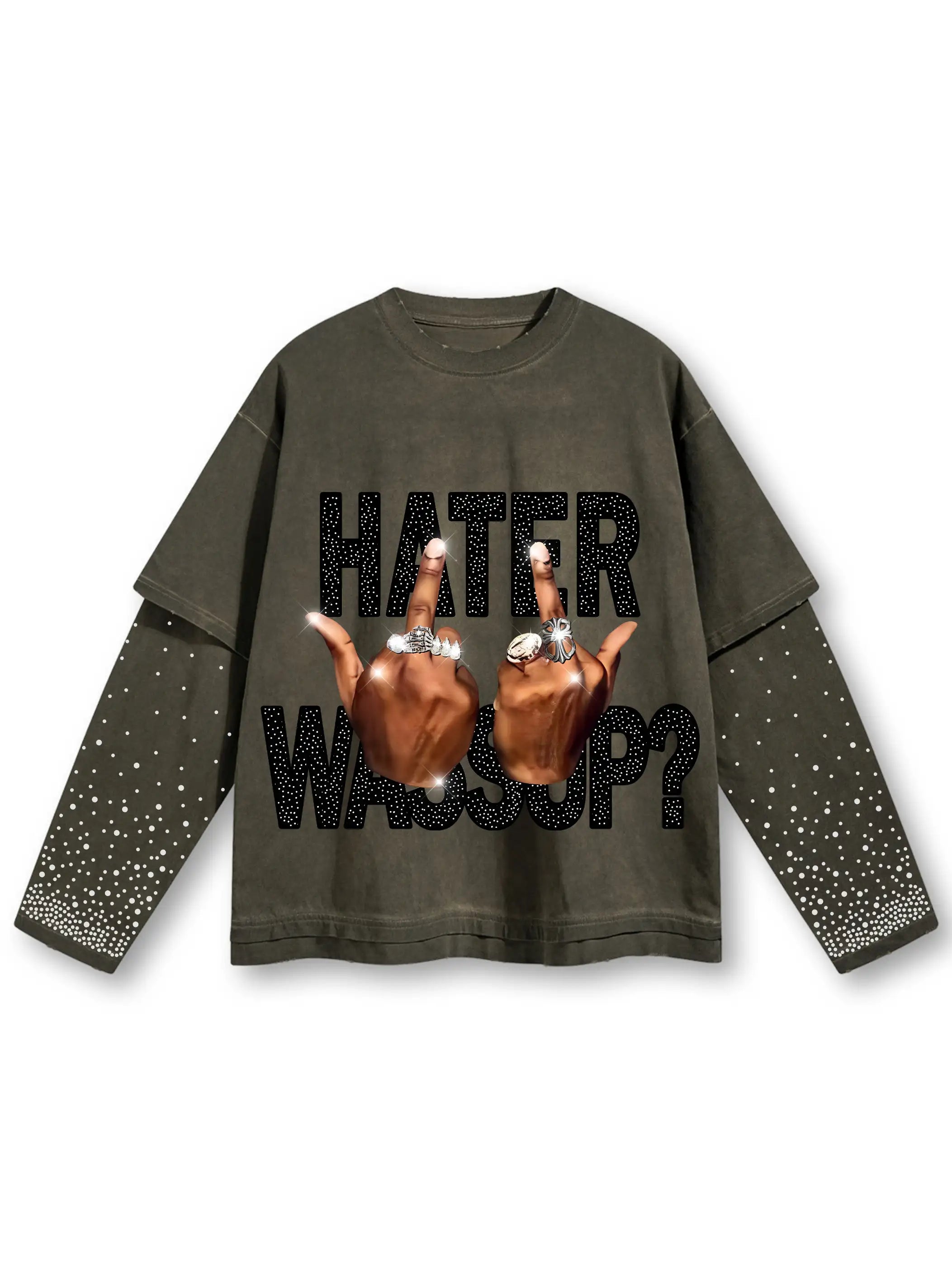 Iconic Hand Gesture Graphic Longsleeve-347