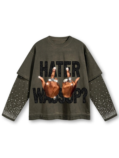 Iconic Hand Gesture Graphic Longsleeve-347