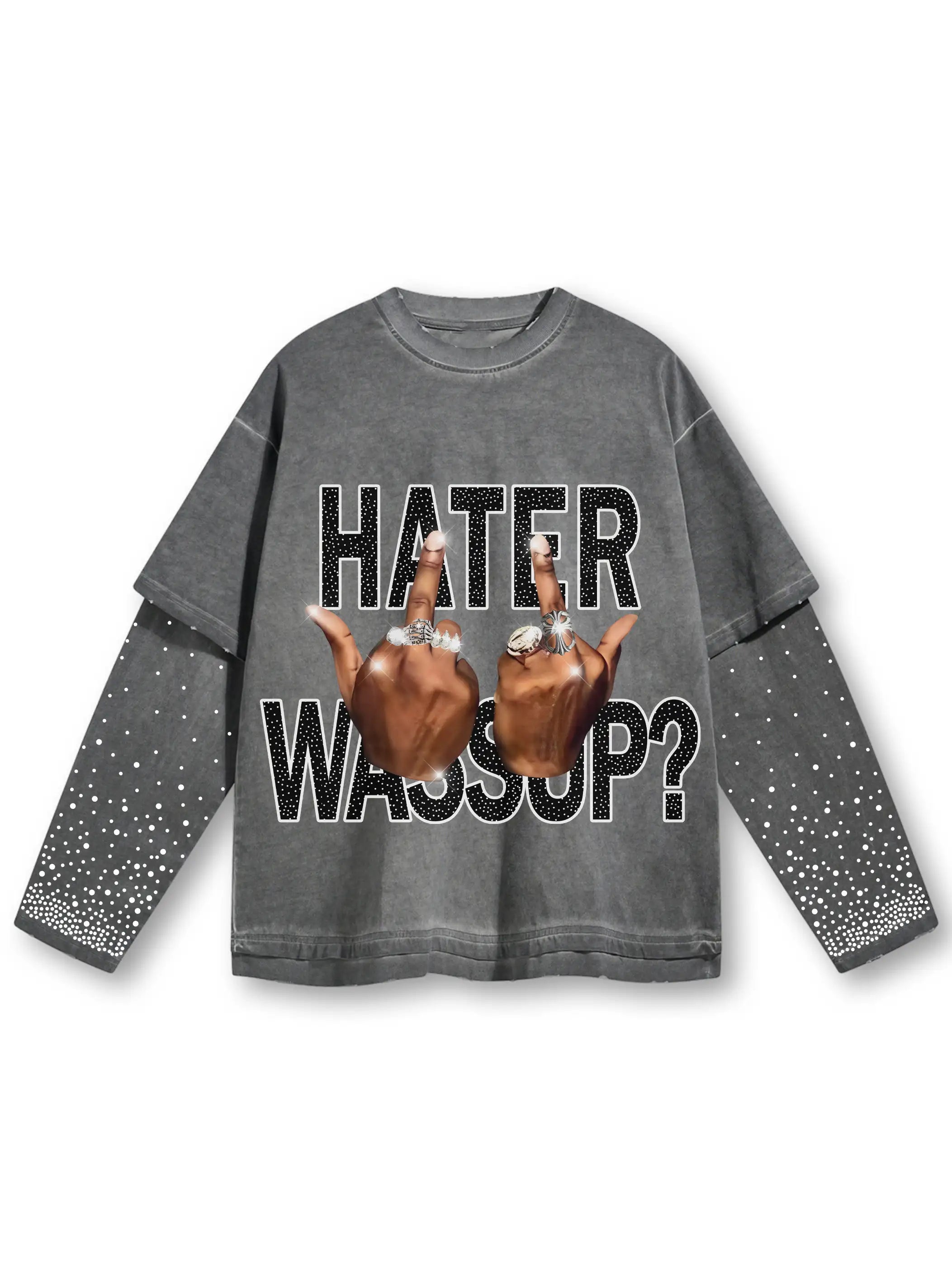 Street Rebel Rhinestone Longsleeve-348