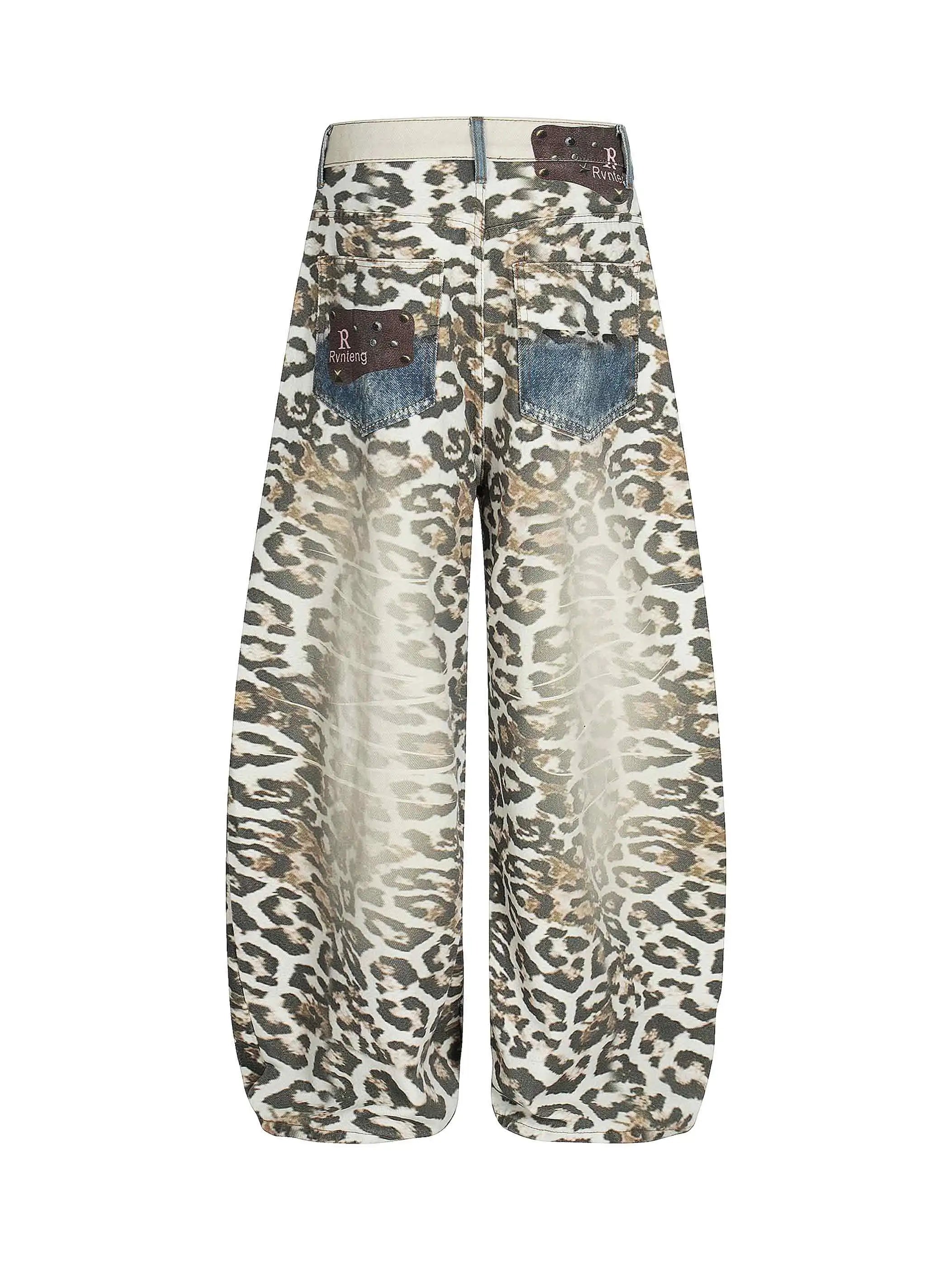 Denim Hybrid Leopard Jean-S1170