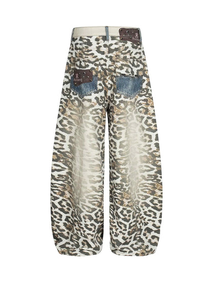 Denim Hybrid Leopard Jean-S1170