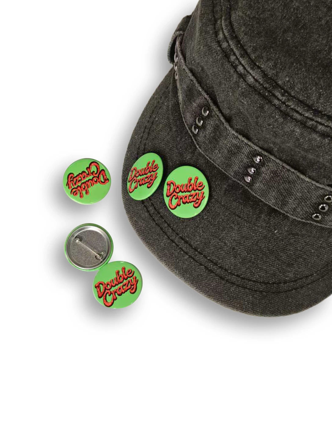 Double Crazy Bubble Font Pin-BJ-597