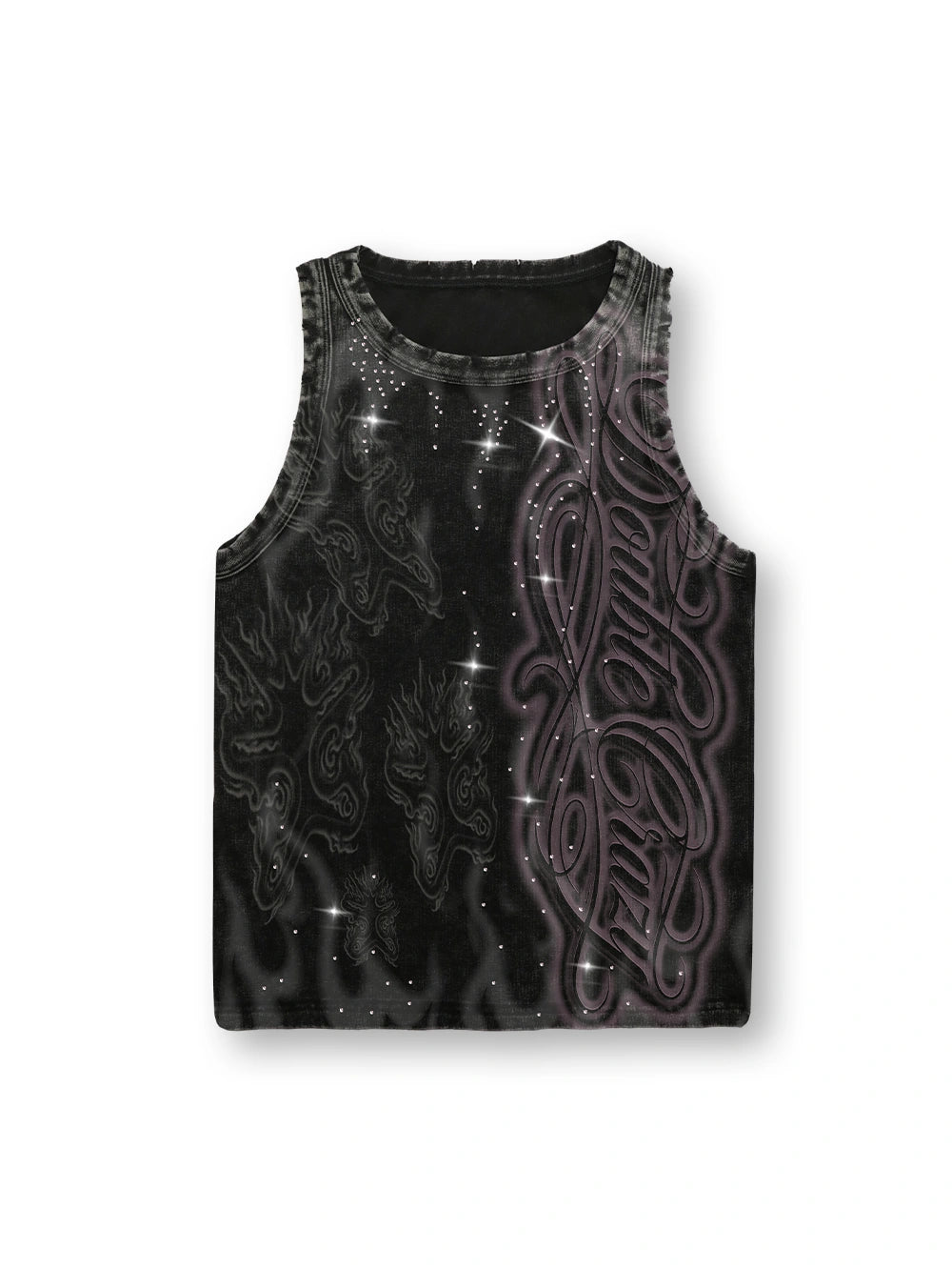 Rhinestone Faded Tribal Tank-695