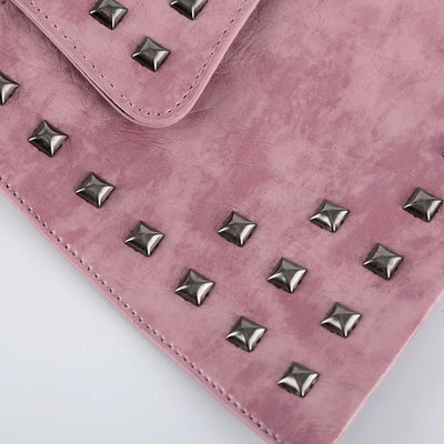 Y2K Studded Washed Envelope Bag-S1225