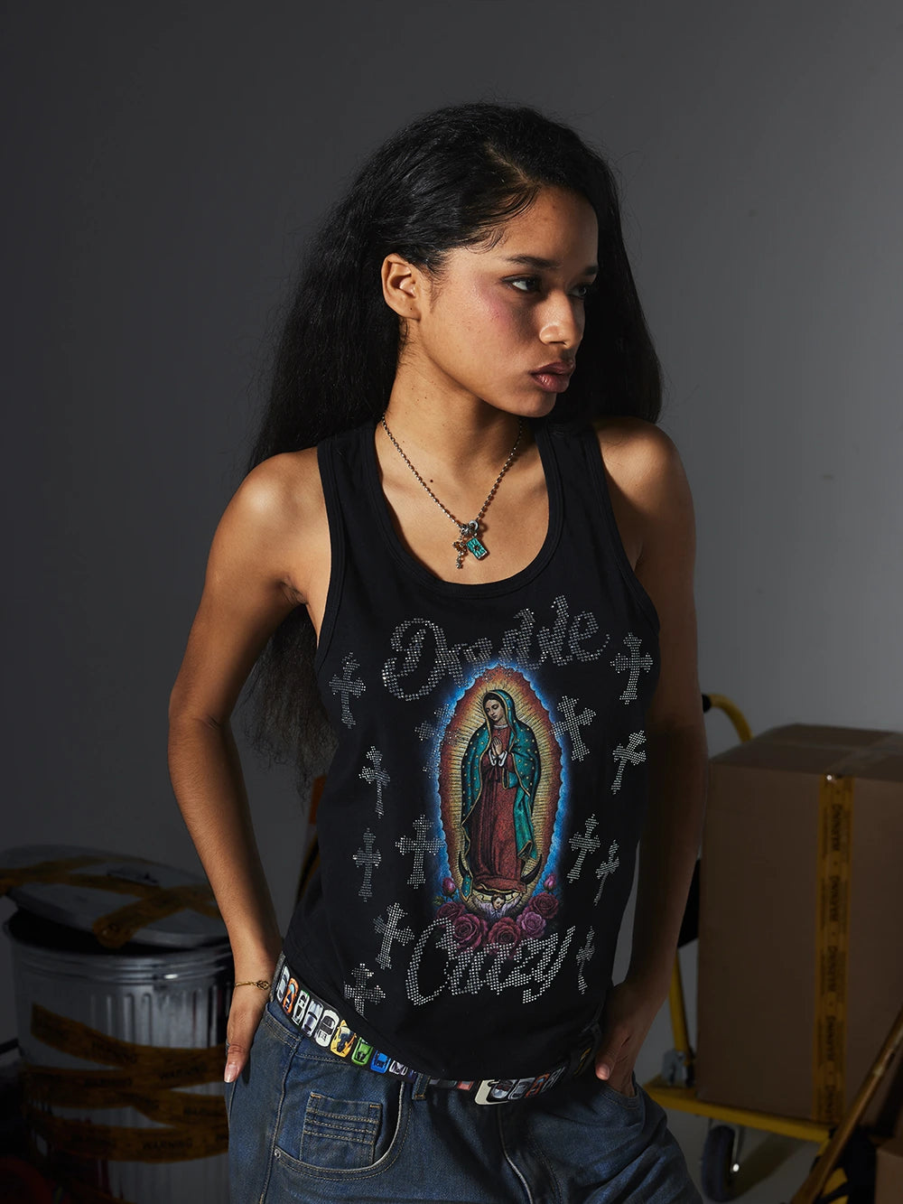 Bling Chicano Guadalupe Tank-650