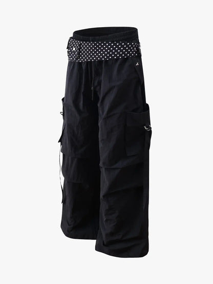Street Polka Dot Belt Cargo Pants-S1056